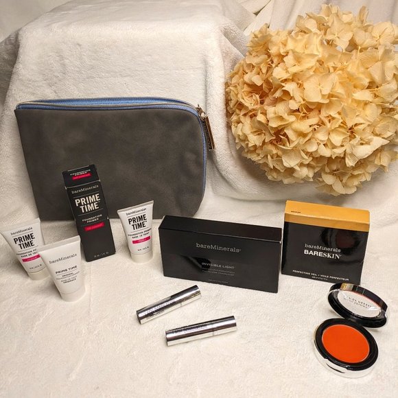 bareMinerals Bundle Prime Time, Lash Domination, BareSkin, Invisible Light NEW - Picture 1 of 11